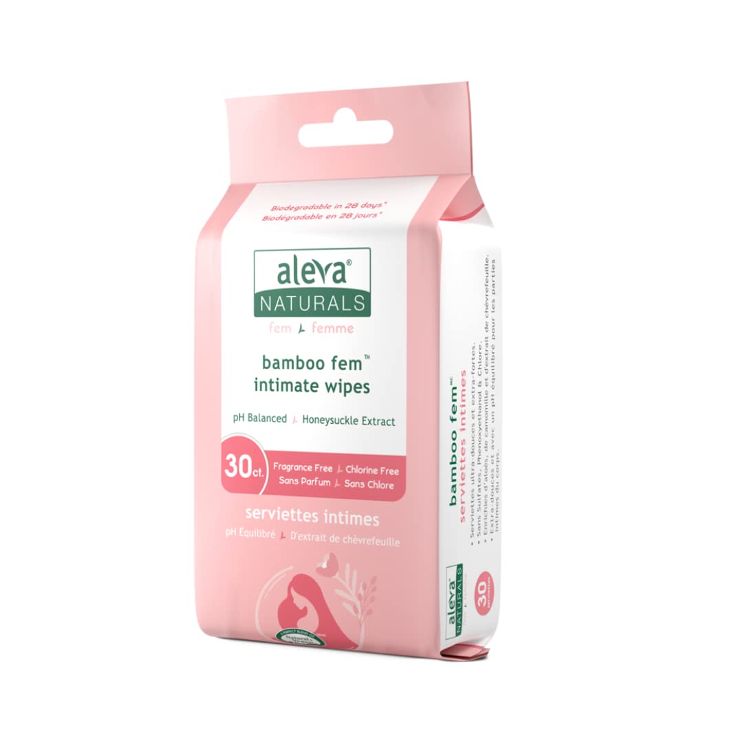 Lingettes Fem Bambou Aleva Naturals – emballage pratique pour les déplacements et le voyage