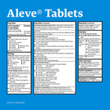 Tablettes rondes et compactes d'Aleve CPLT, faciles à avaler lors de journées actives.