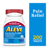Aleve soulagement douleurs arthrite légère, comprimés faciles à prendre.
