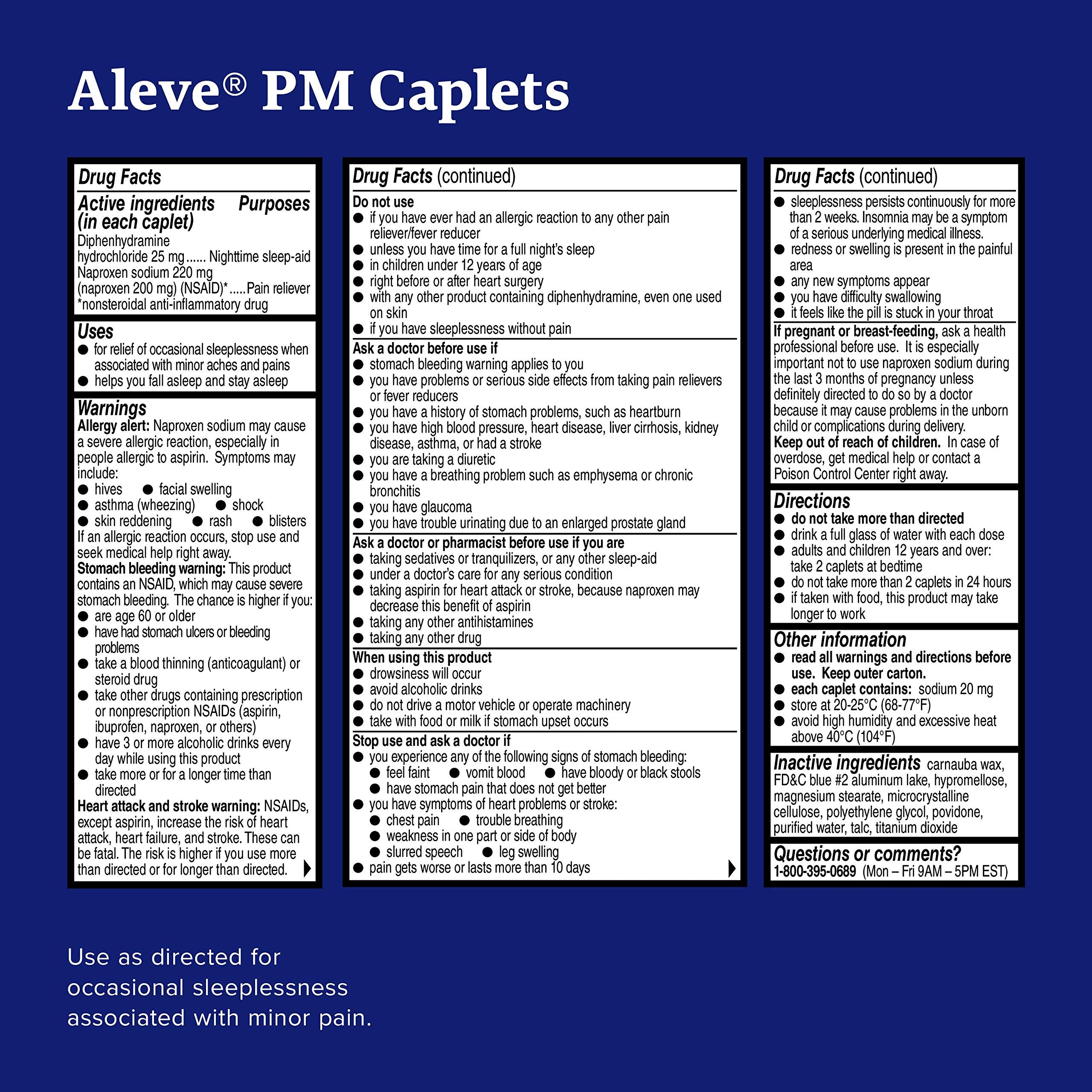 Aleve PM – capuchon doux pour une manipulation confortable lors de l’utilisation nocturne.