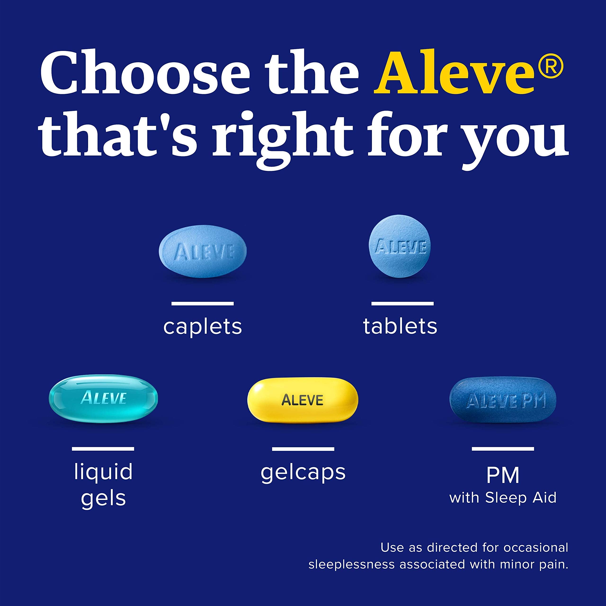 Aleve PM – capuchon ouverturefacile assure une ouverture rapide pendant la nuit.