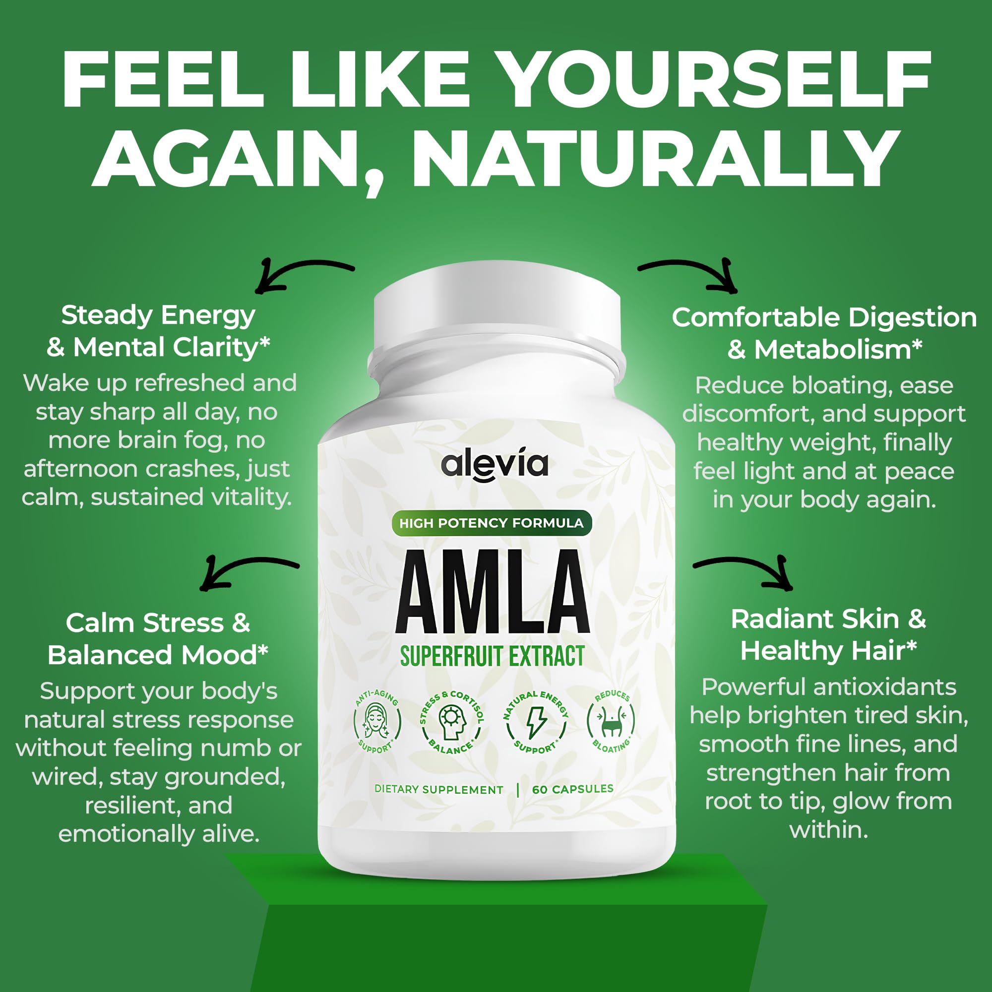 Alevia Amla - capsules 1000mg, pratique pour la routine quotidienne.