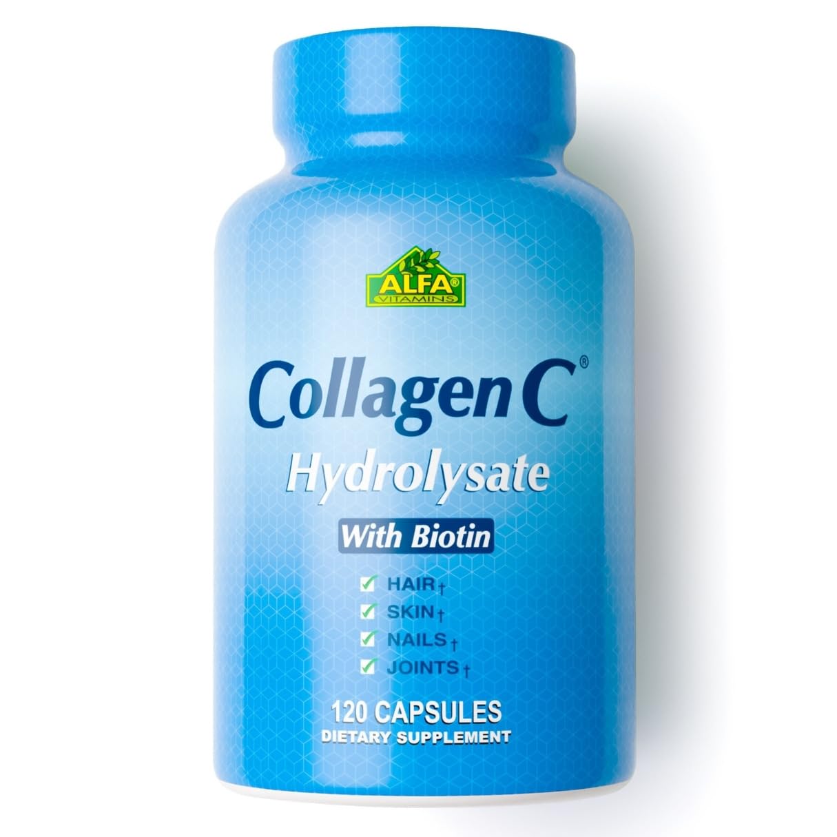 ALFA VITAMINS Collagène Hydrolysat: bouteille et gélules pour peau et cheveux en meilleure apparence