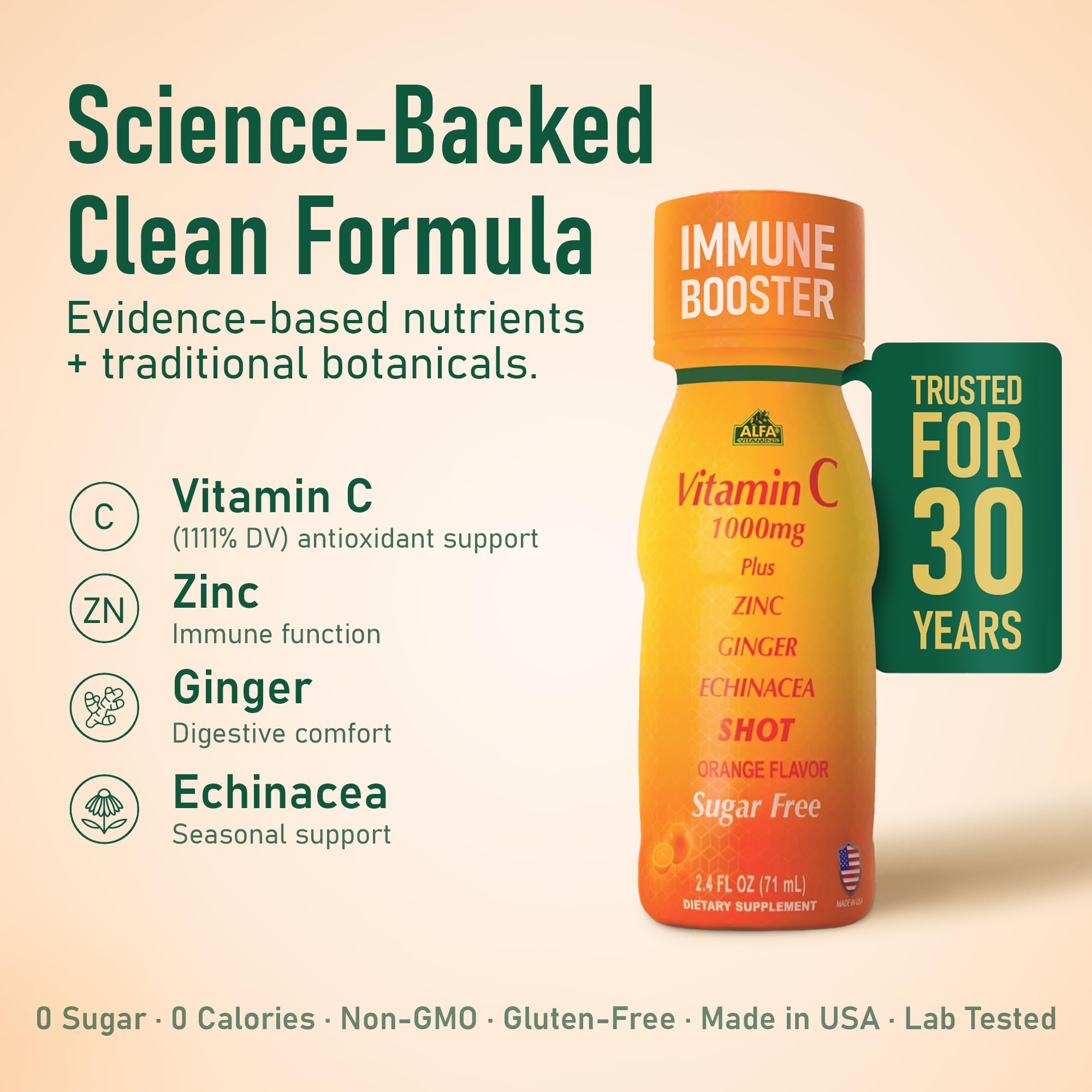 ALFA VITAMINS Gingembre et zinc, apport nutritionnel potentiel.