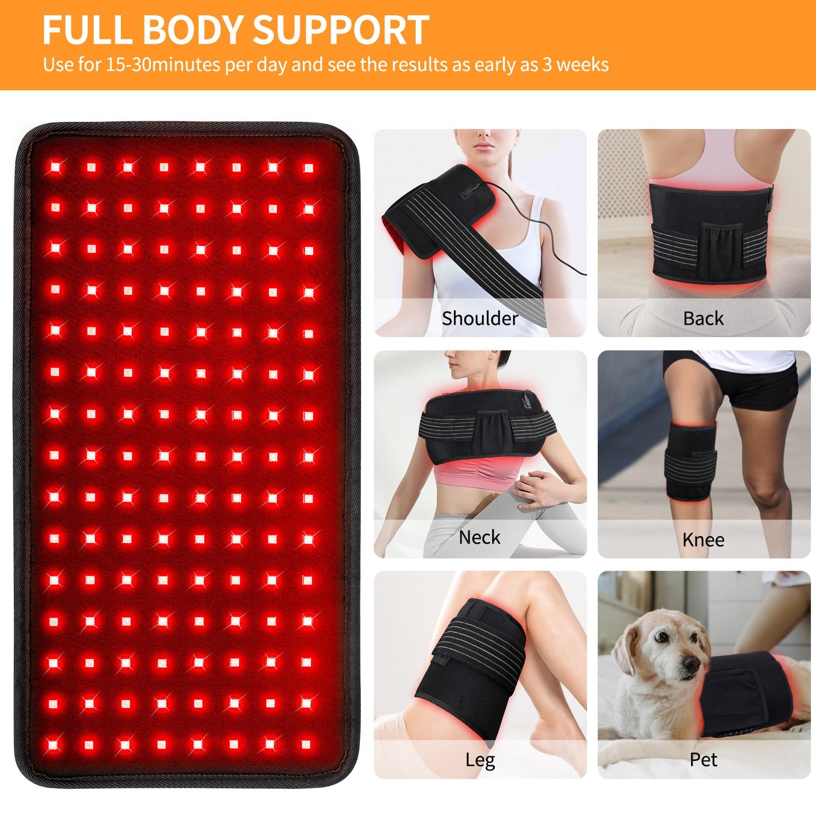 Bande ajustable et portable pour envelopper différentes zones.