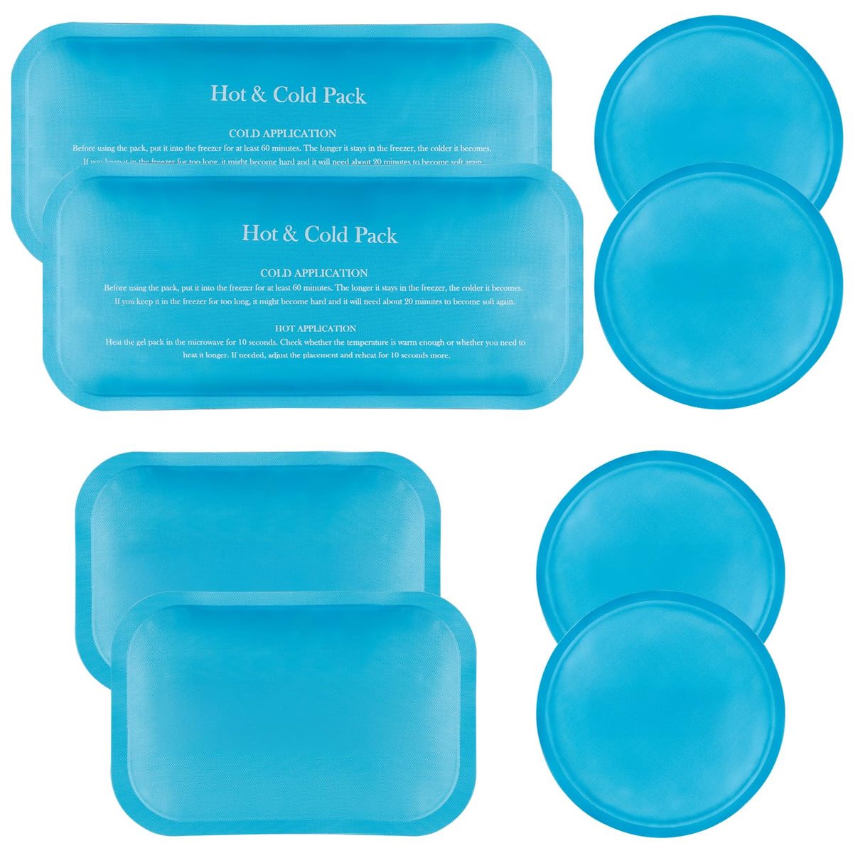 AlierGo gel, compresse glace à trois tailles, contour flexible pour soulagement ciblé.