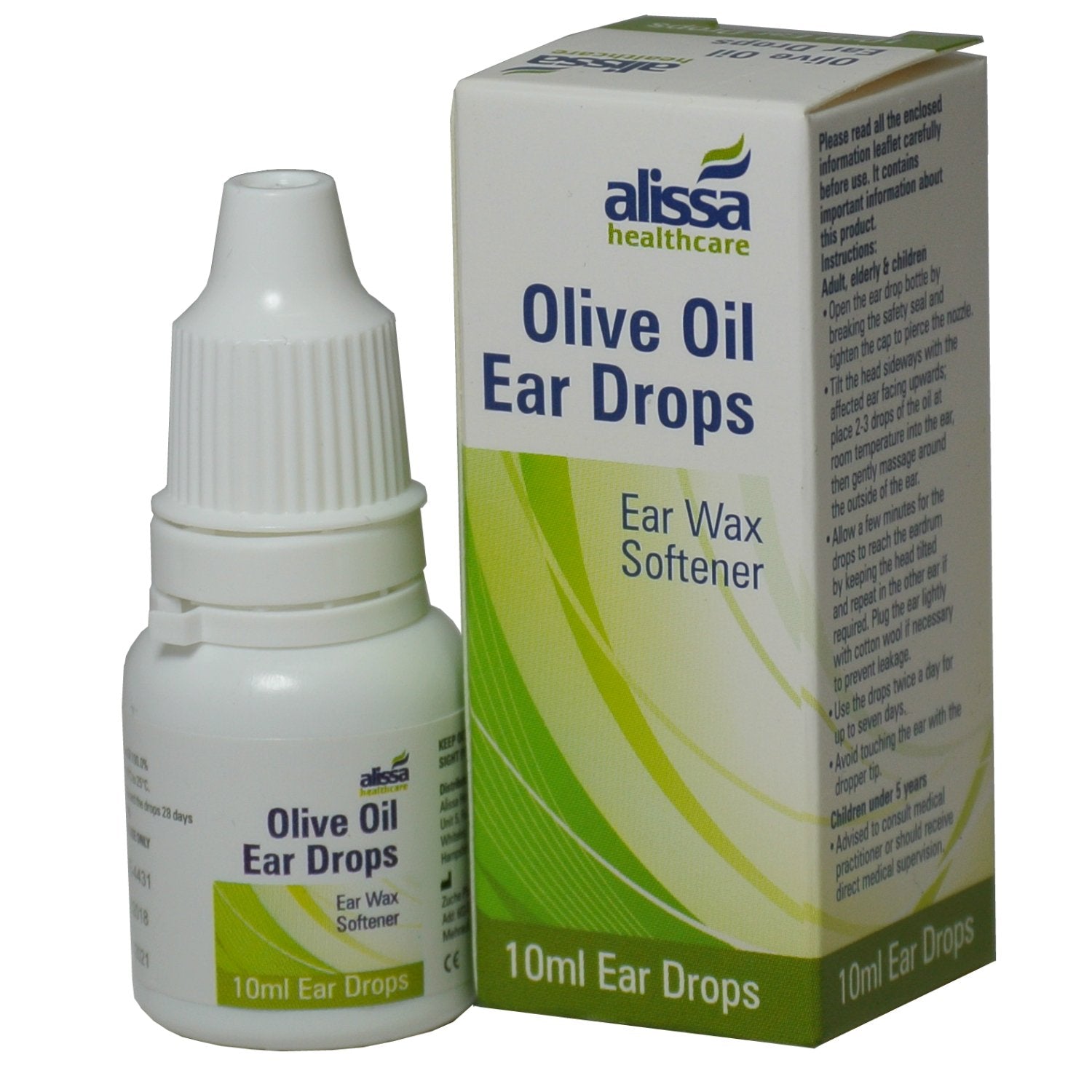 Gouttes Alissa huile d'olive pour oreilles, soin en douceur.