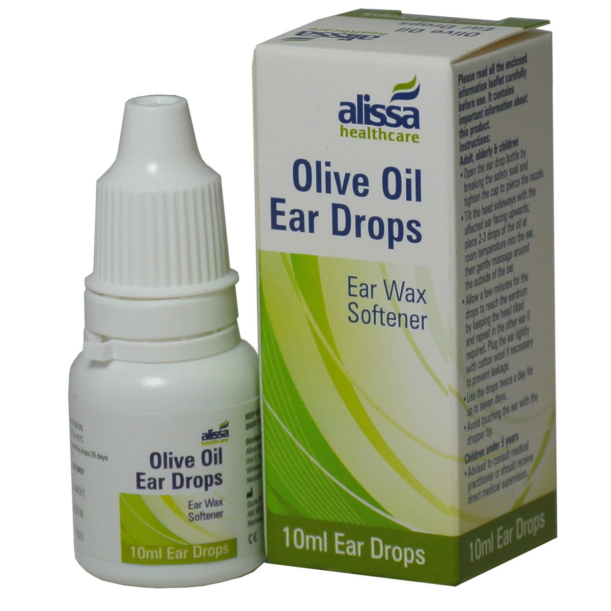 Gouttes Alissa huile d'olive pour oreilles, soin en douceur.