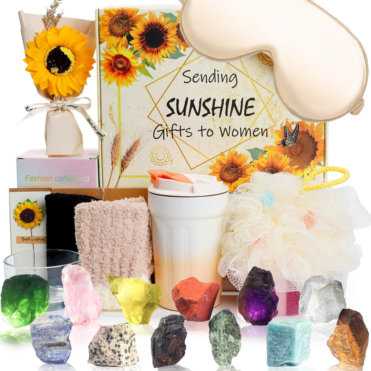 Coffret Alitifiy tournesol : bouquet lumineux prêt à offrir.