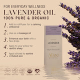 Alizé Aromatherapy flacon verre ambre lavande, protection UV et diffusion précise.
