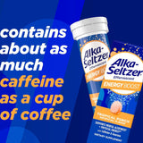 Dissoudre dans l'eau avec Alka-Seltzer Energy Boost pour démarrer la journée.