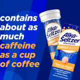 Alka-Seltzer Energy Boost: utilisation en mouvement, pratique à emporter.