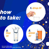 Vitamines B incluses dans Alka-Seltzer Energy Boost pour le métabolisme.