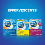ALKA-SELTZER PLUS effervescent dans eau chaude ou froide, usage flexible.