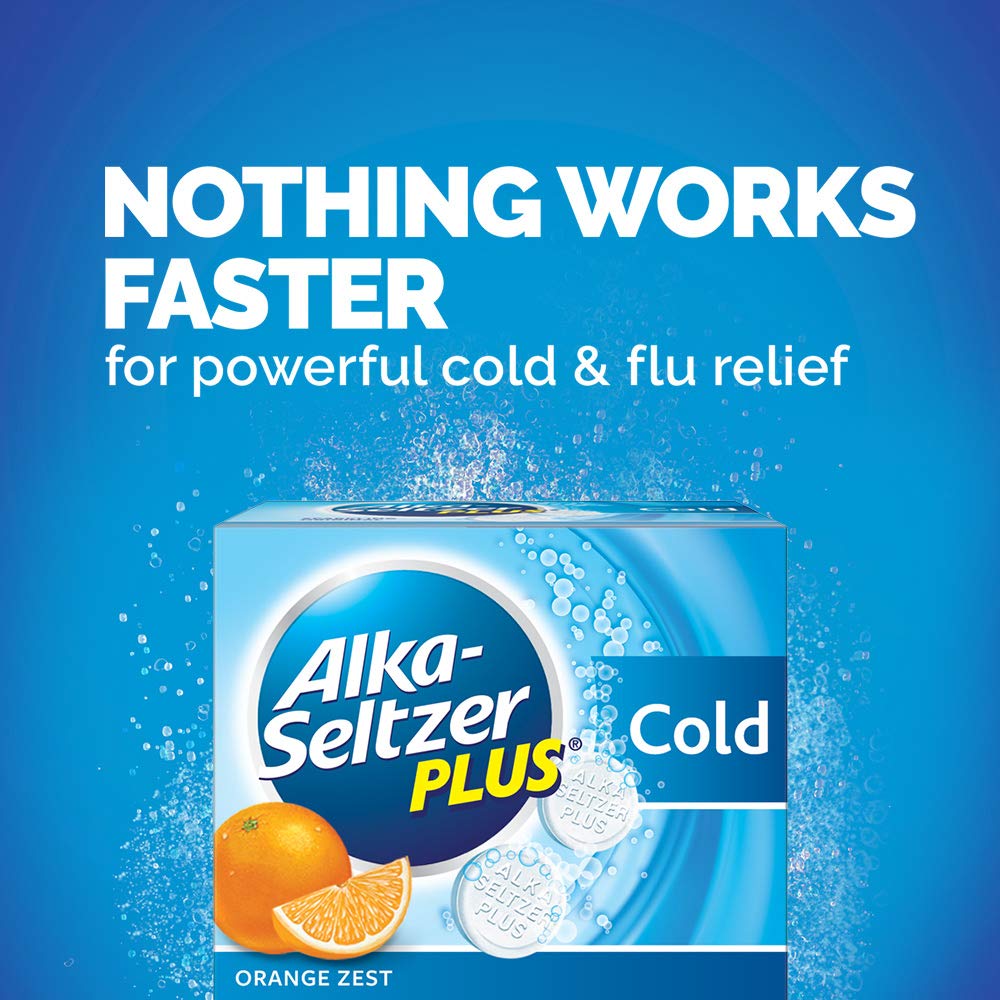 ALKA-SELTZER PLUS texture orange-zeste, expérience sensorielle rafraîchissante.