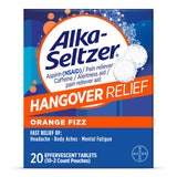 Bouteille Alka-Seltzer Hangover Relief avec comprimés pour soulagement rapide