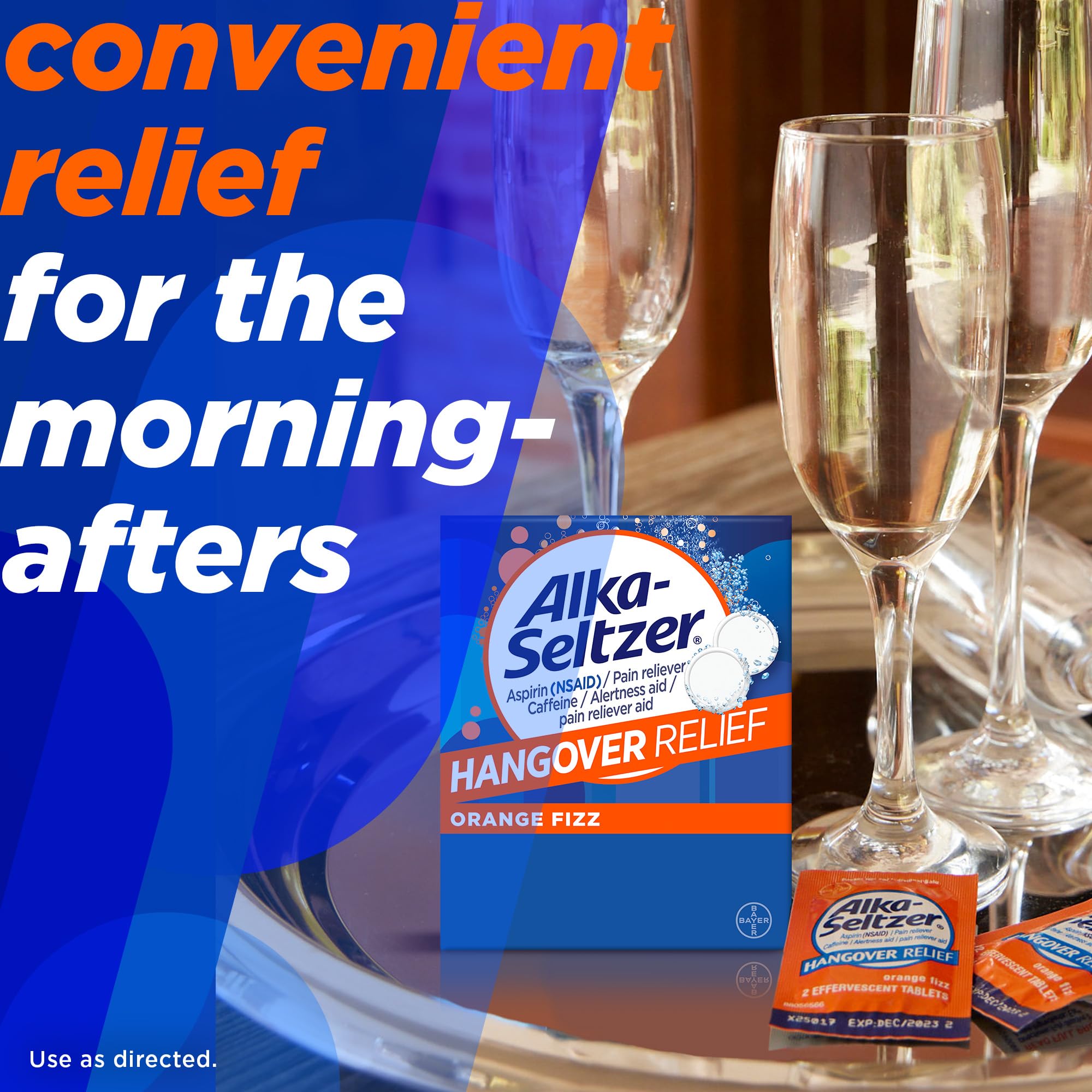Sac cadeau soirée contenant Alka-Seltzer pour les invités