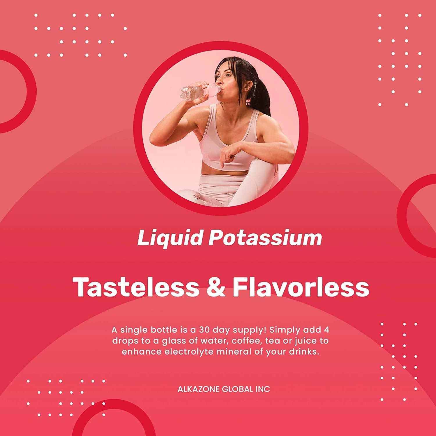 Alkazone Potassium+ facile à mélanger dans l'eau au quotidien.