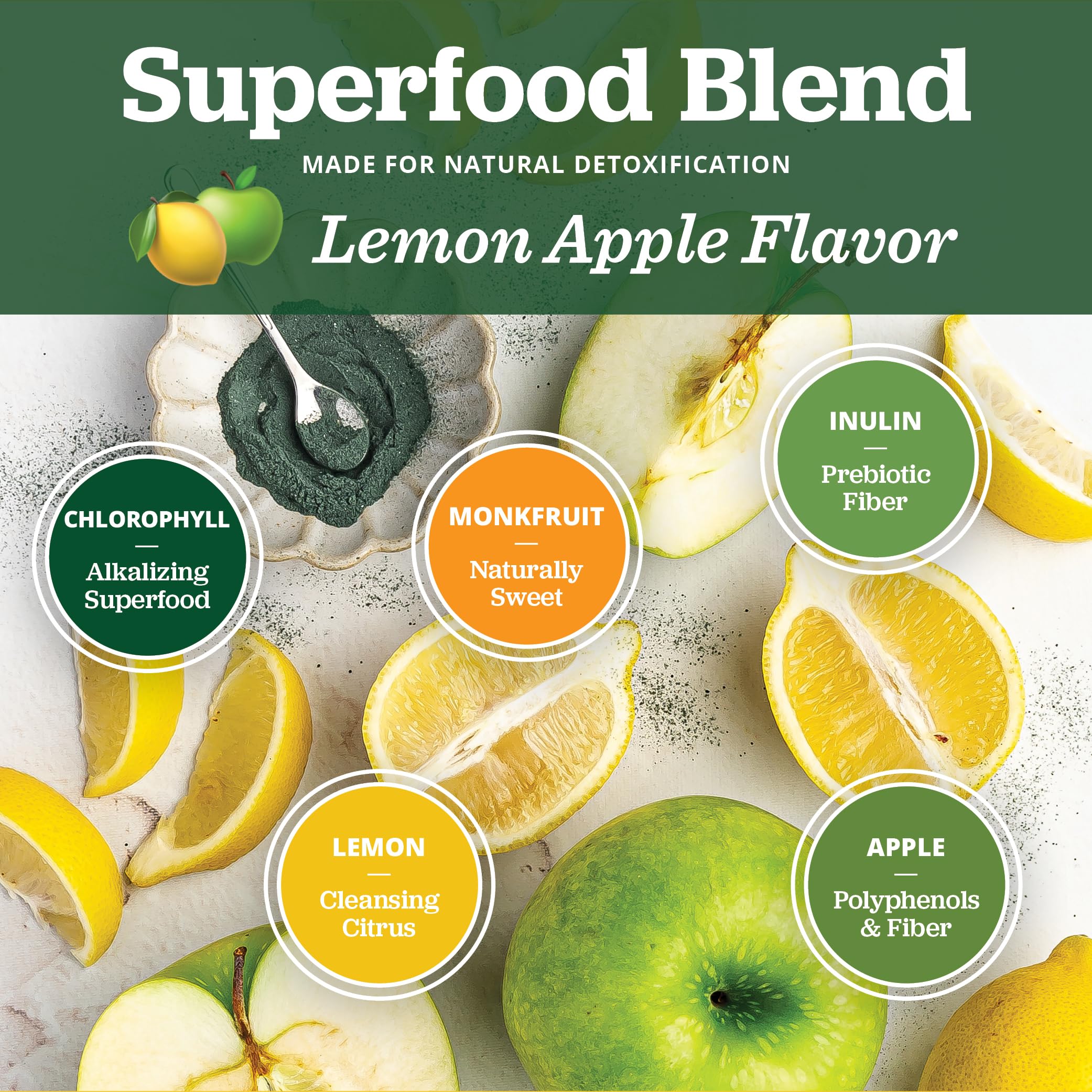All About Juicing chlorophyle shot citron, booster rafraîchissant pour démarrer la journée.