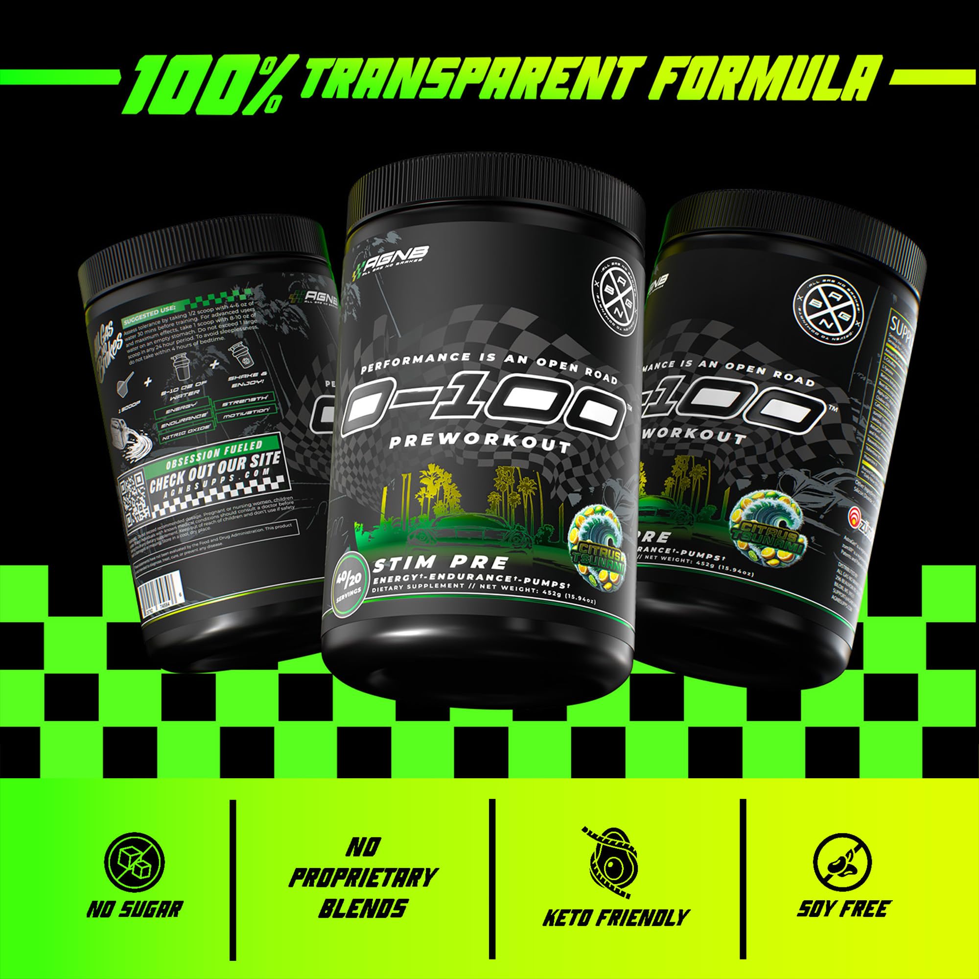 All Gas No Brakes 0-100 doseur, portion flexible pour entraînement.