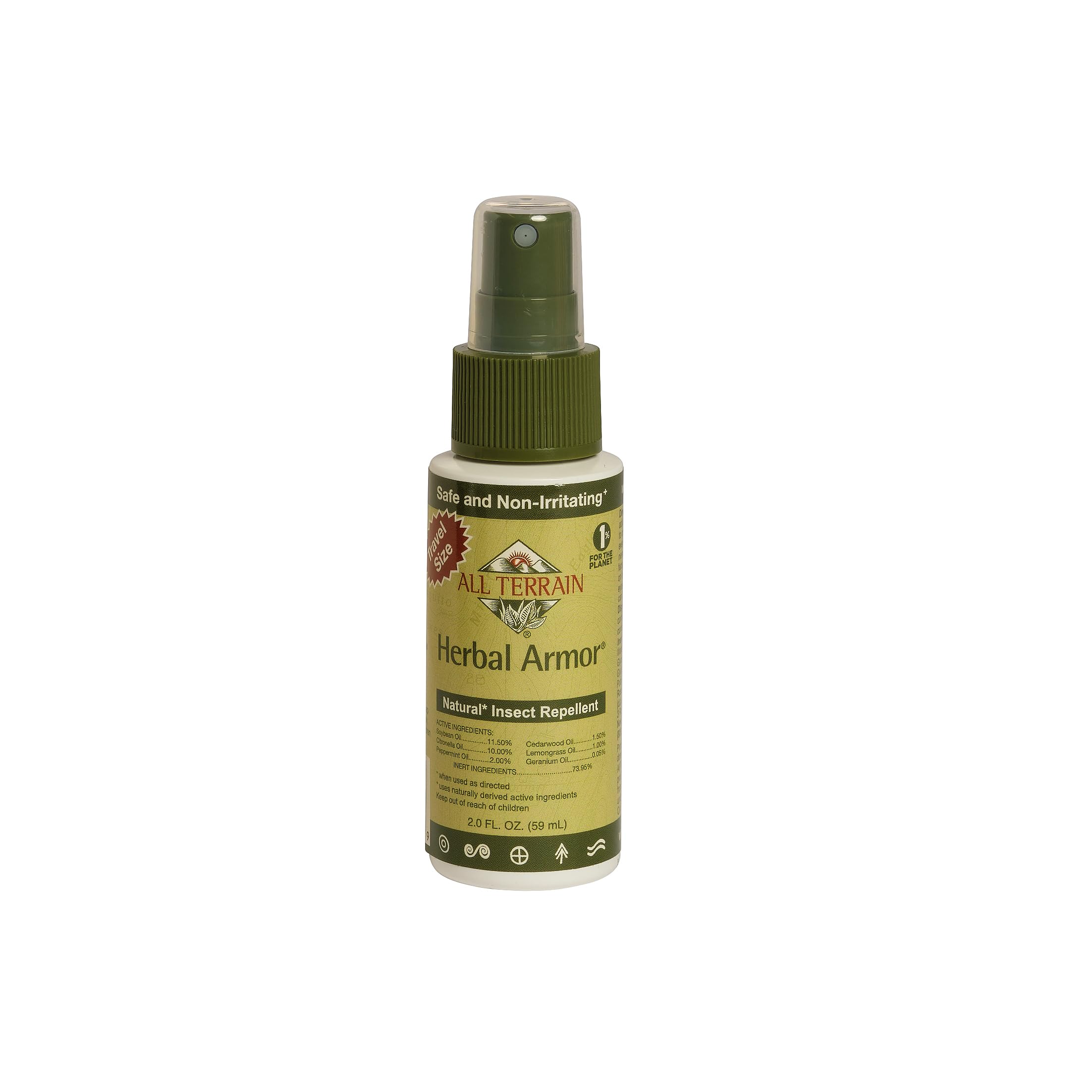 All Terrain Herbal Armor flacon pompe 2 oz, protection durable contre moustiques en extérieur.