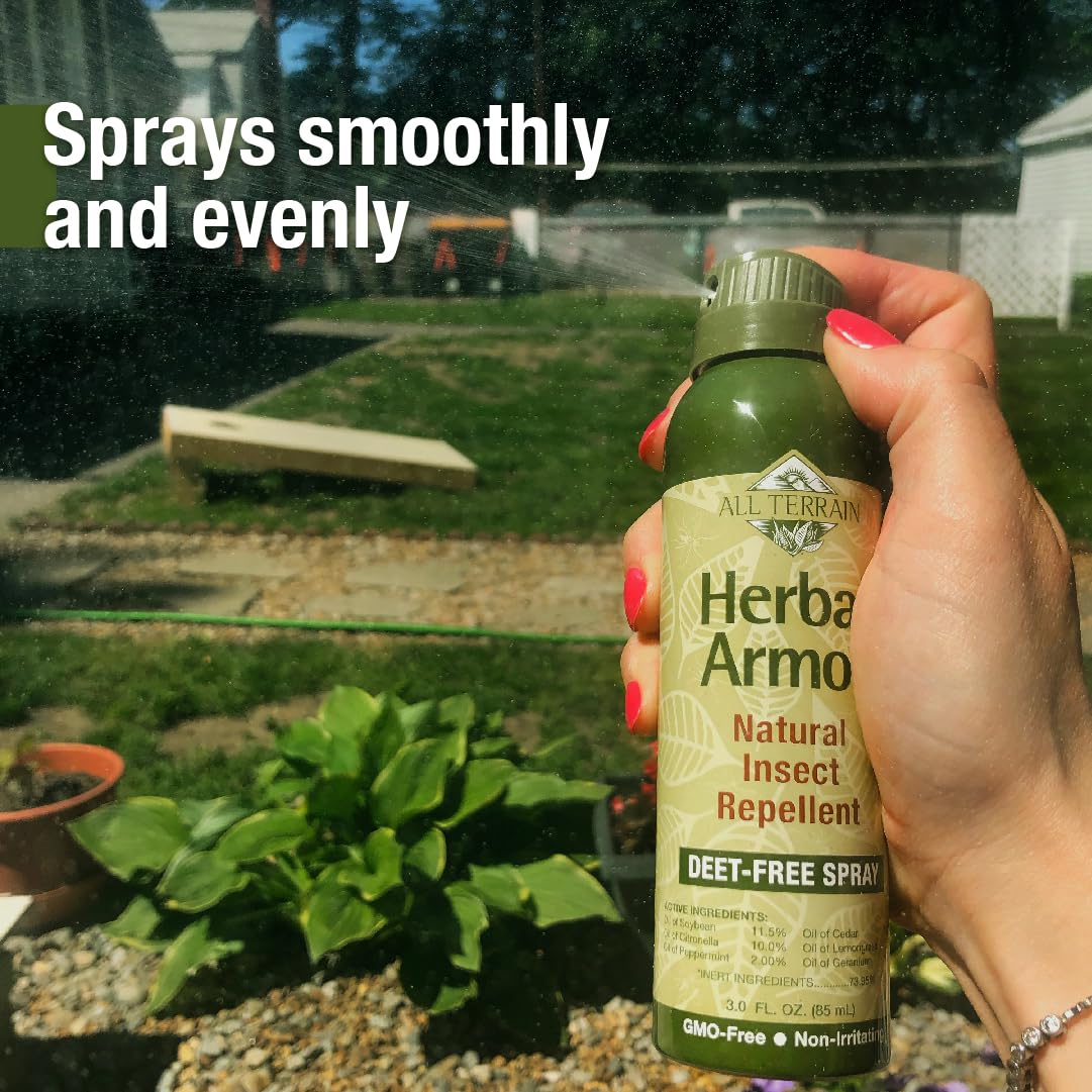 All Terrain Herbal Armor : formule naturelle et sans DEET, adaptée aux peaux sensibles.