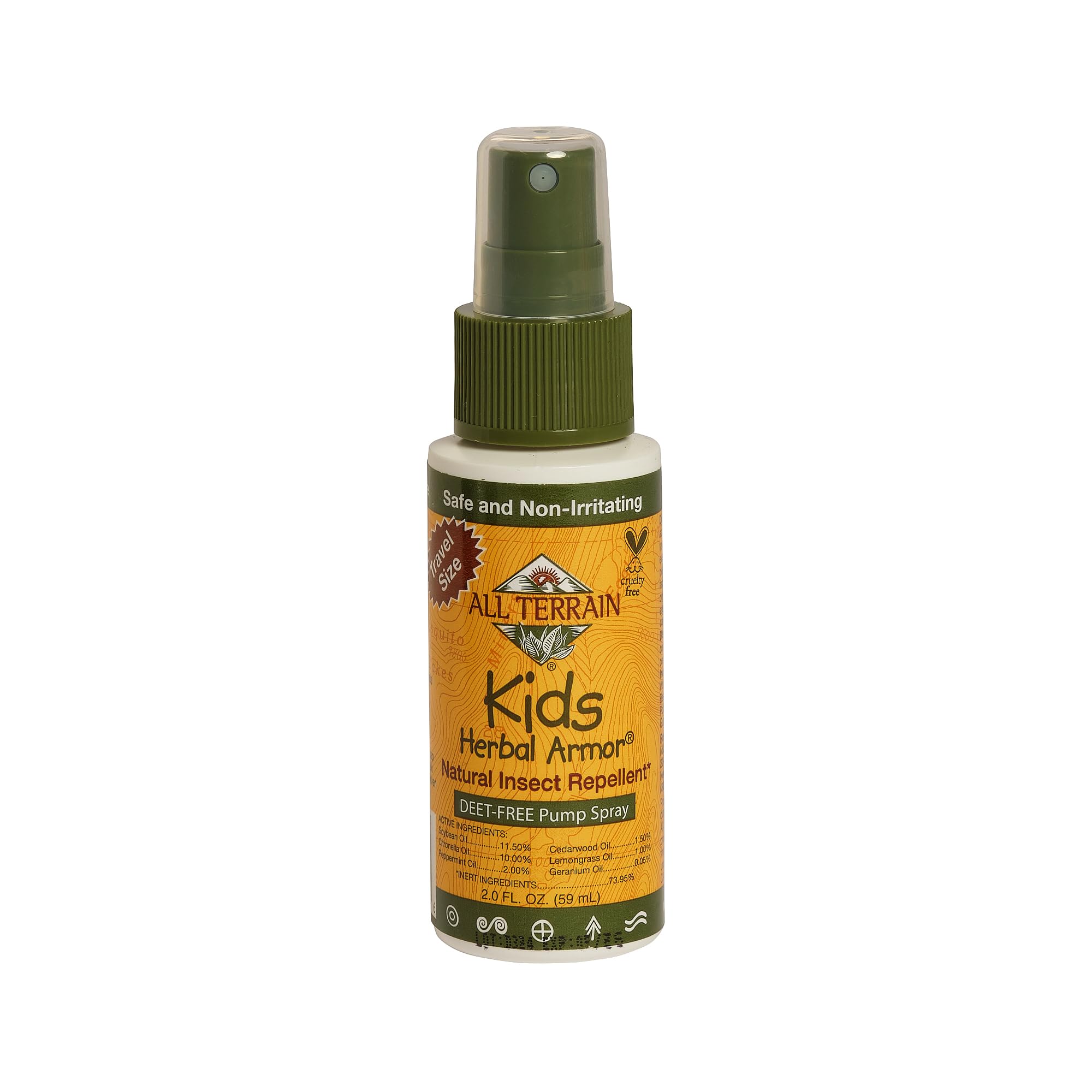 All Terrain Kids Herbal Armor, bouteille-pompe 2oz, protection naturelle contre les moustiques