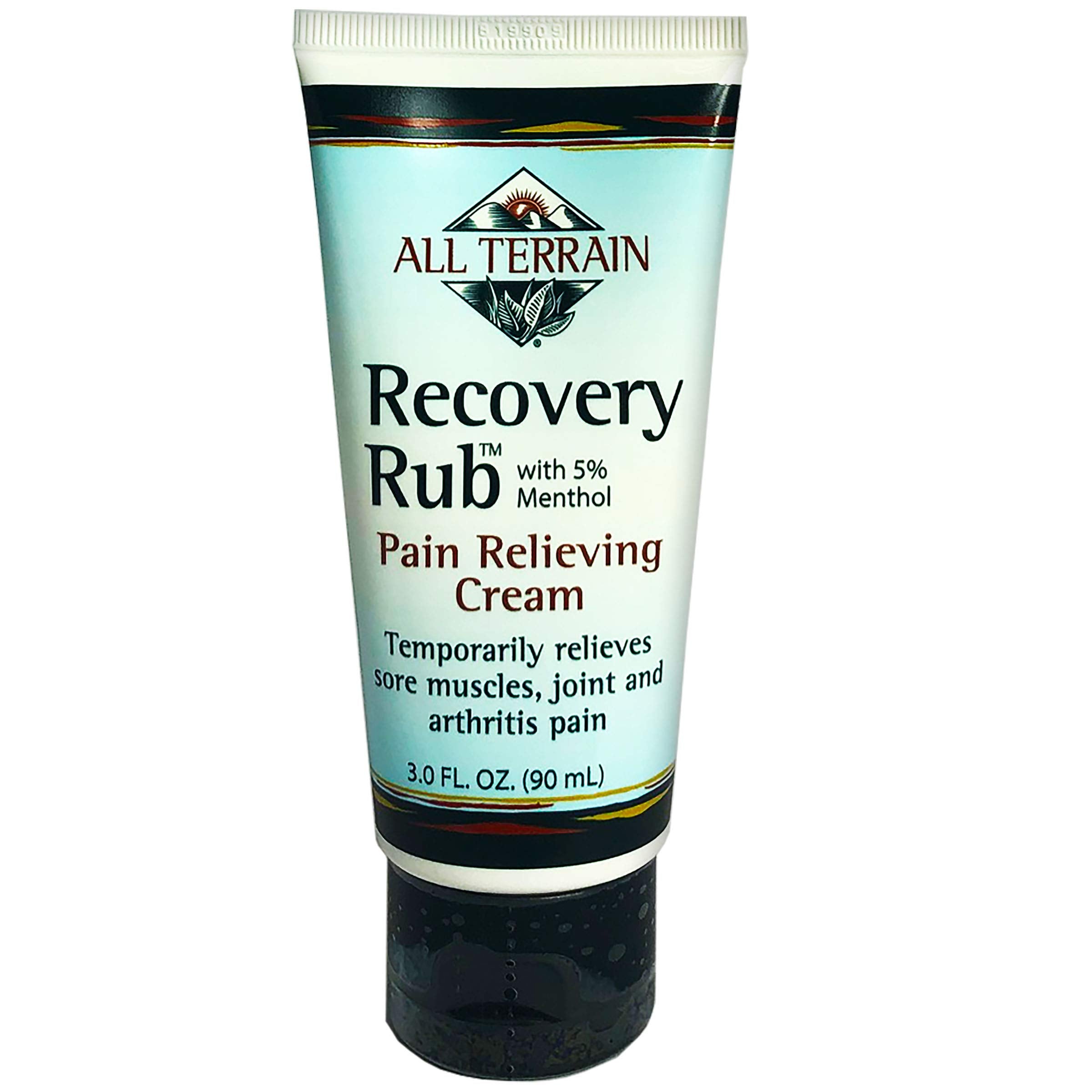 All Terrain Recovery Rub pot crème massage 3oz, tensions musculaires.