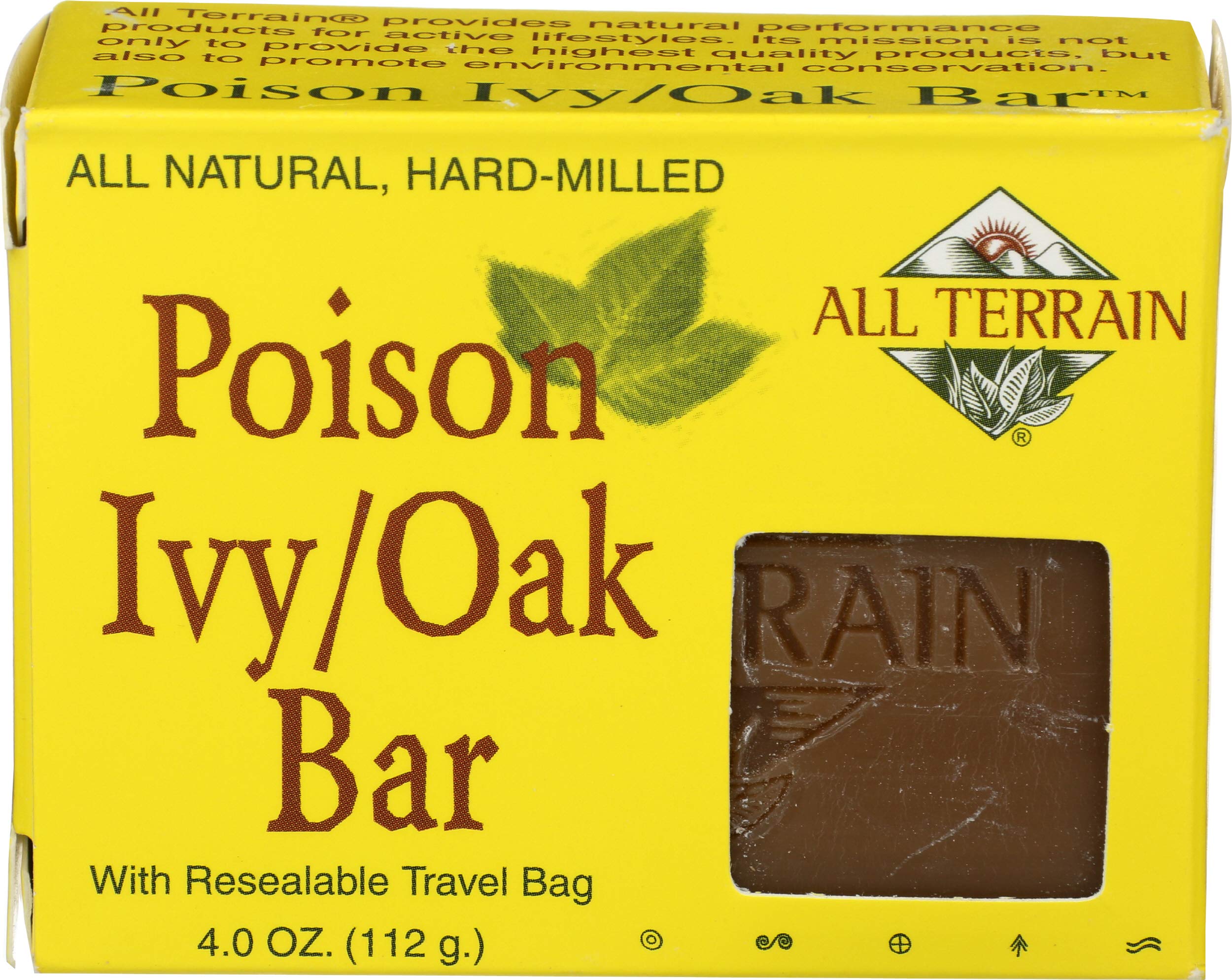 All Terrain Poison Ivy/Oak Bar – vue des ingrédients naturels pour nourrir la peau.