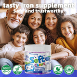 Allcoovita gros plan sur bonbons-fer myrtille, goût fruité et texture gélifiée agréable.