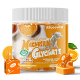 Allcoovita bonbons magnésium glycinate goût orange, texture agréable à mâcher.