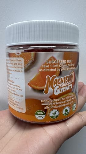 Allcoovita bonbons magnésium glycinate orange emballage individuel pratique.