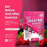 Allcoovita Gomme Creatine framboise: sans gluten pour régimes équilibrés.