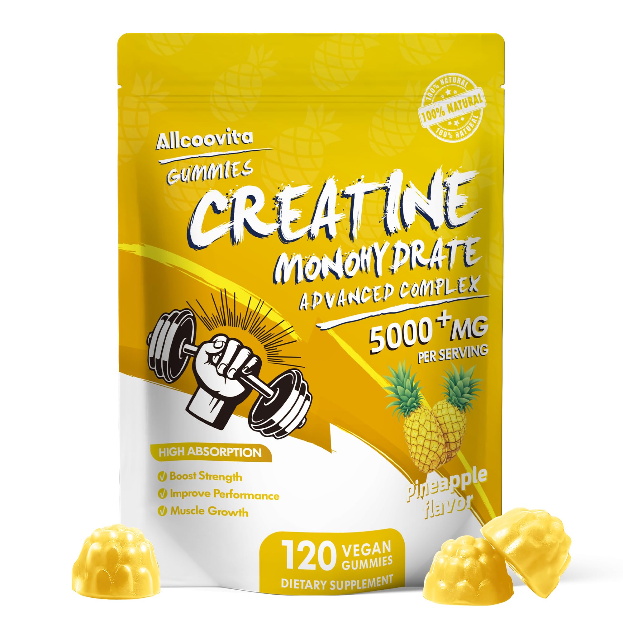 Allcoovita Gomme Créatine – format portable pour déplacements
