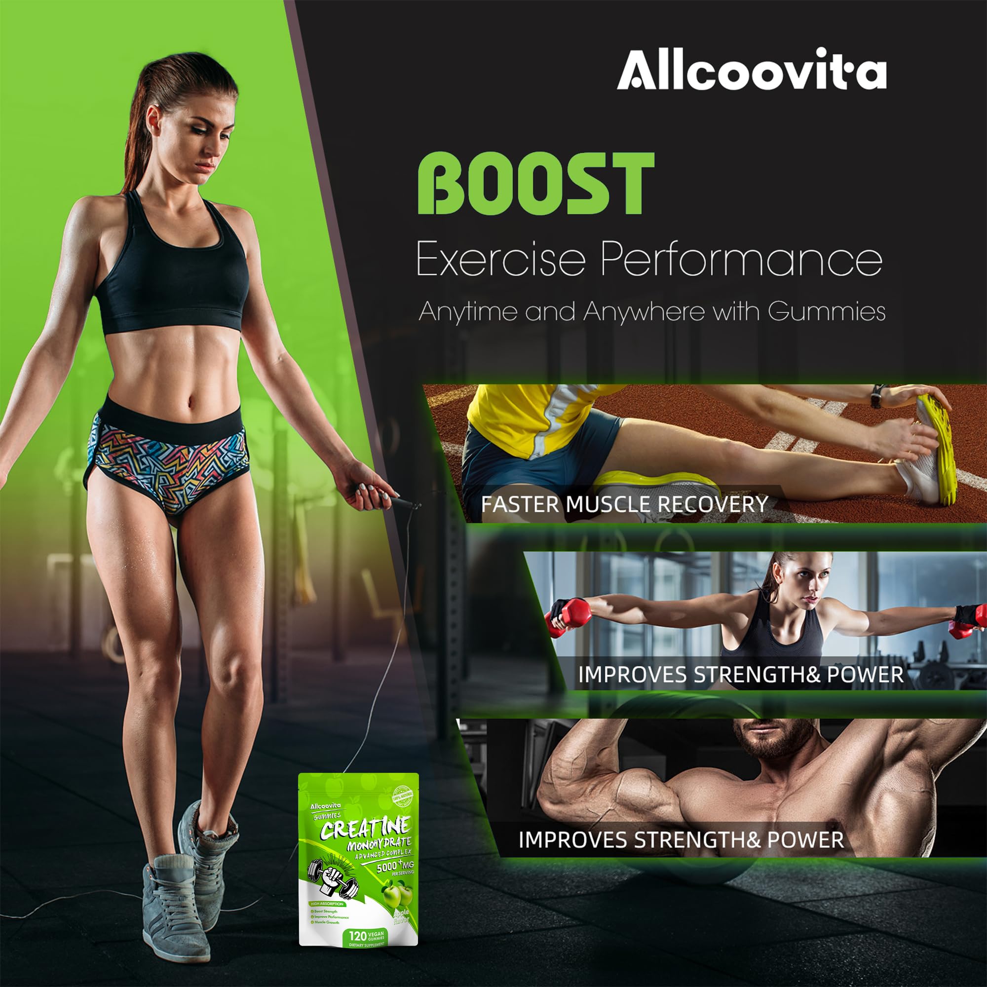 Allcoovita Gomme Créatine – usage quotidien et dose simple