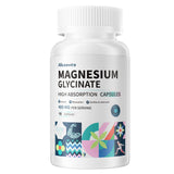 Allcoovita Magnésium Glycinate – bouteille et capsules végétariennes avec absorption douce.