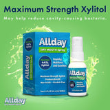 Spray Allday sans alcool, sans sucre et sans gluten, pratique.