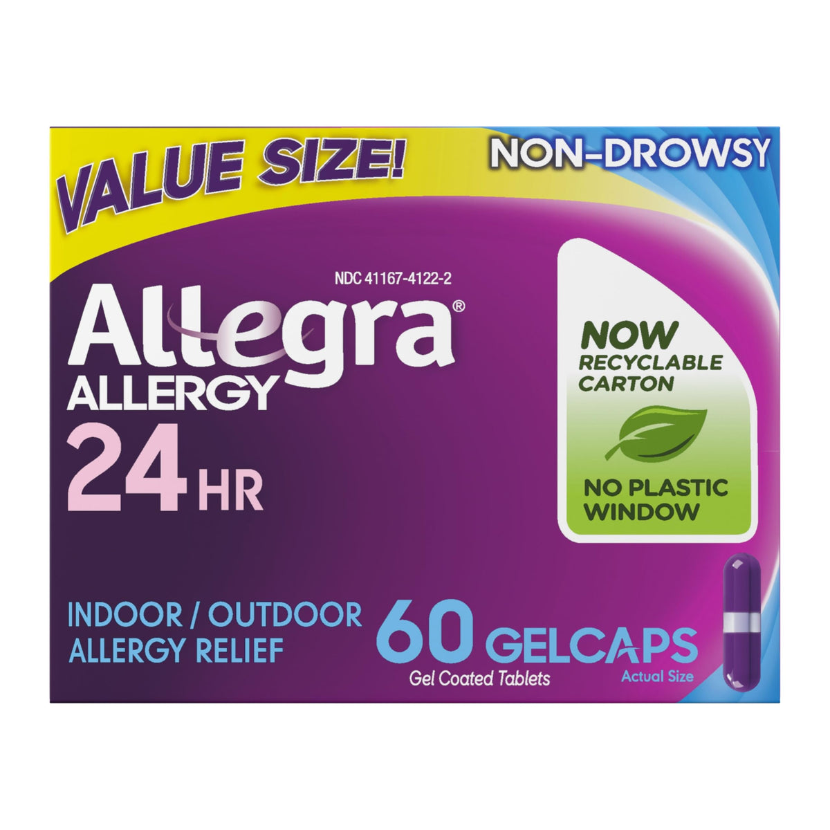 Gélules Allegra-relief-24h dans le flacon, soulagement durable.