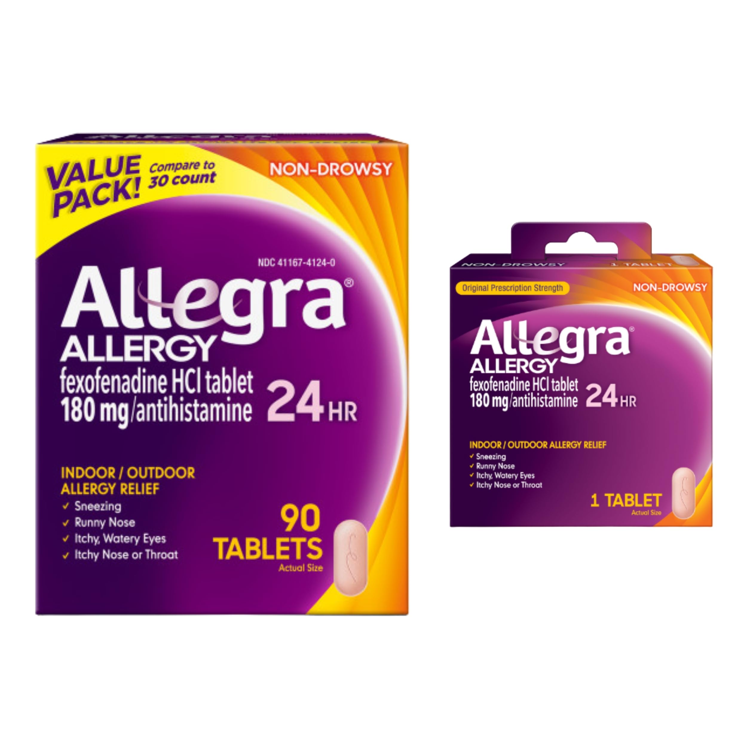 Allegra remede 24h tablettes boite: Allegra montre sa boîte de comprimés, soulagement rapide.