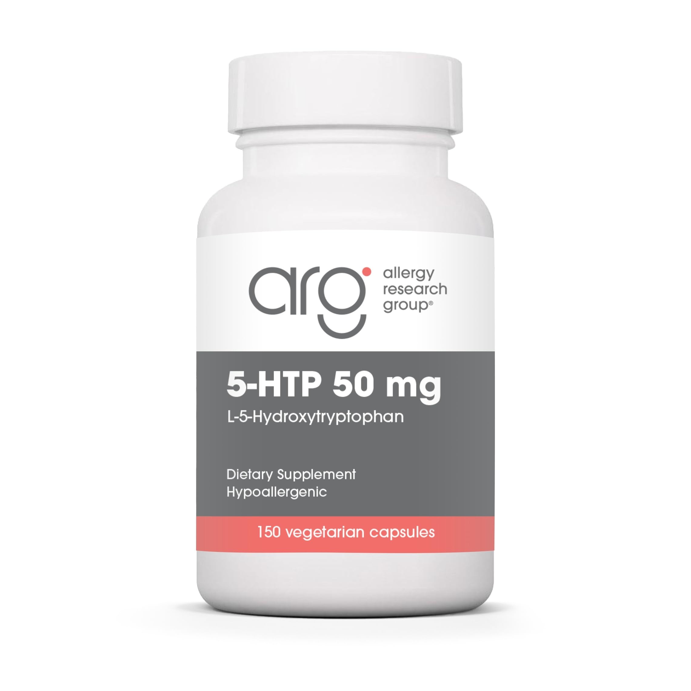 Allergy Research Group 5-HTP capsules 50 mg, soutien potentiel au sommeil et à l'humeur.
