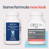 Allergy Research Group Acétyl-L-Carnitine 500 mg — capsules végétariennes et utilisation quotidienne.