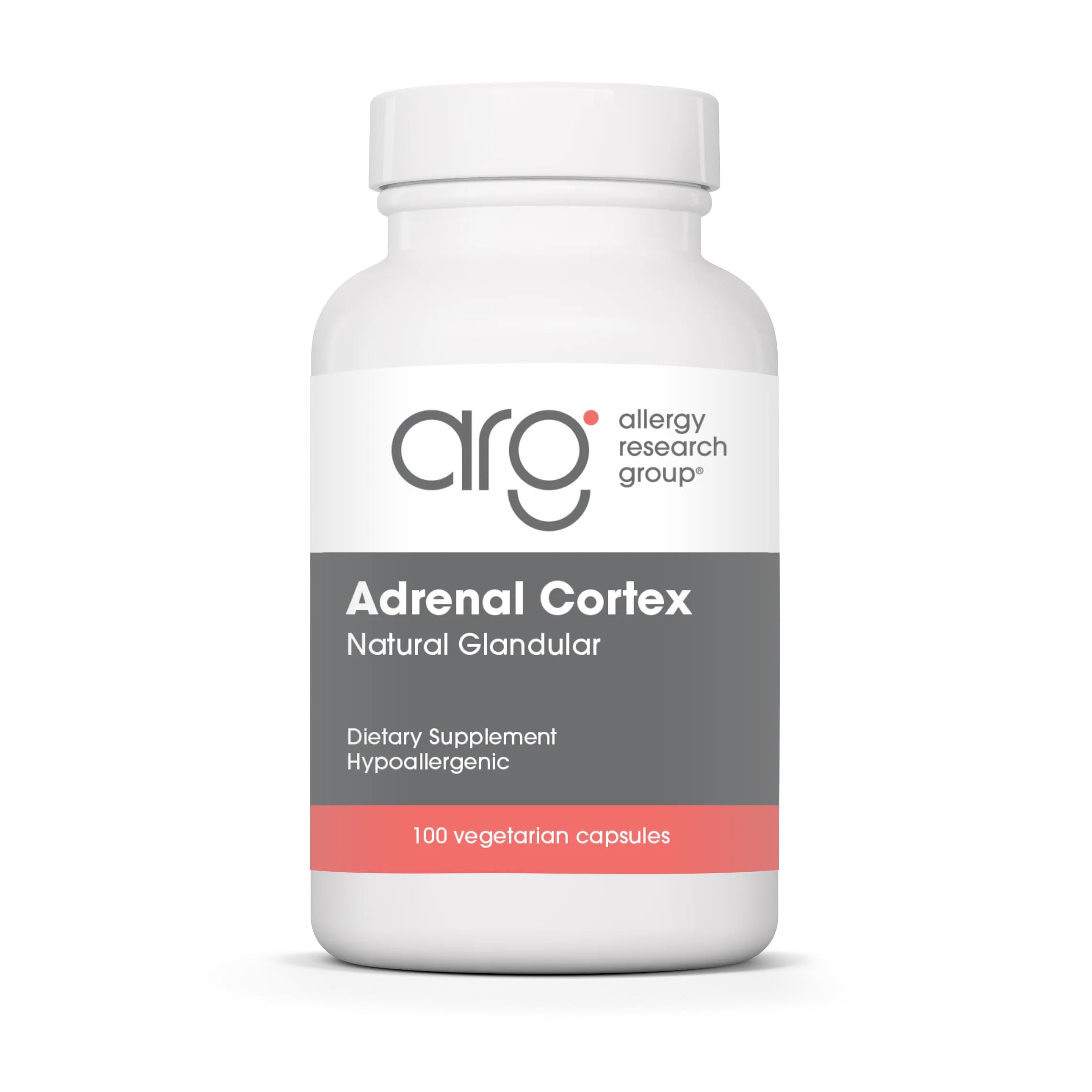 Allergy Research Group ARG Adrenal Cortex — bouteille en gros plan, soutien potentiel du stress quotidien