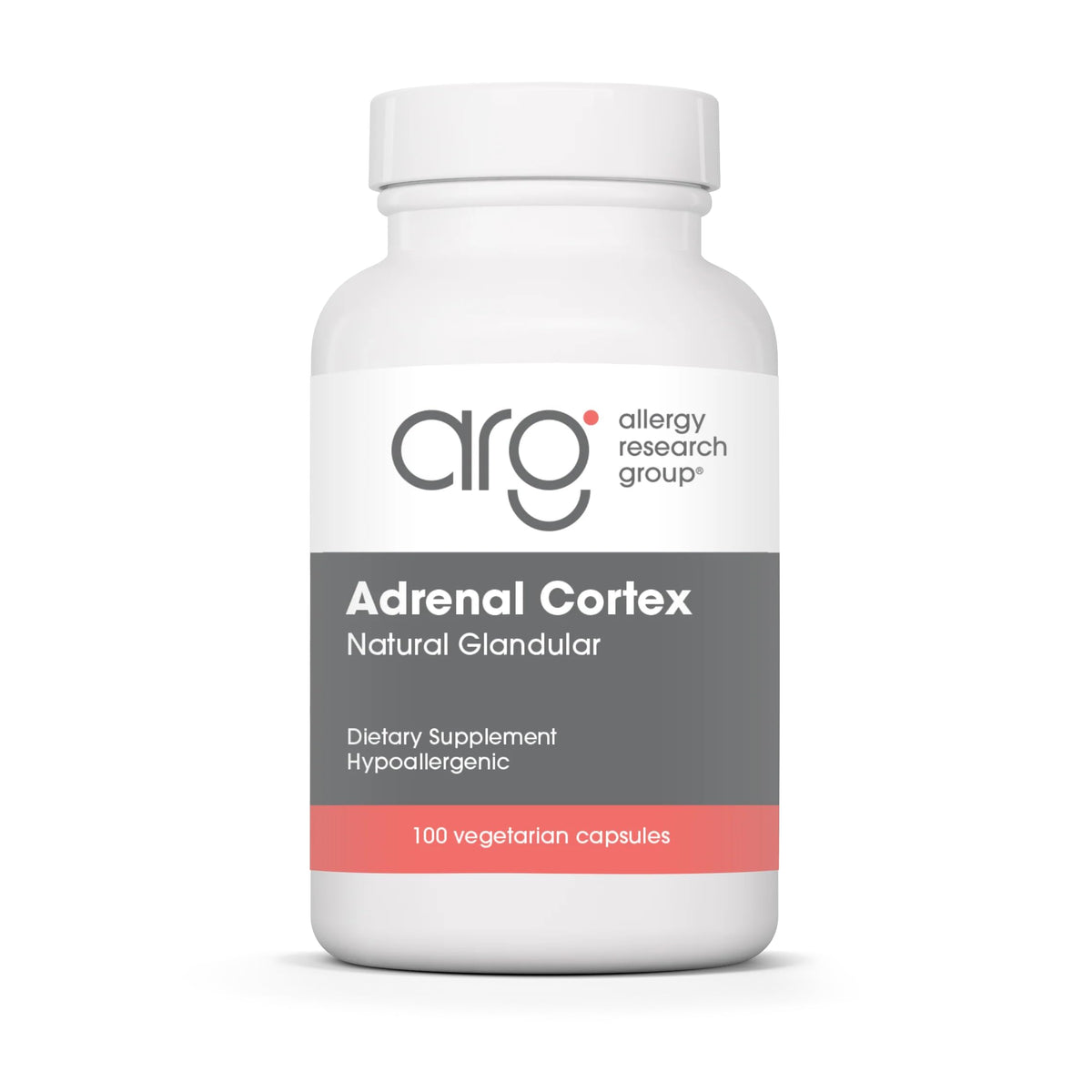 Allergy Research Group ARG Adrenal Cortex — bouteille en gros plan, soutien potentiel du stress quotidien