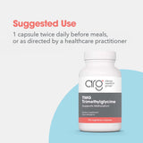 Capsules TMG – dosage de 750 mg, adaptées à l'usage quotidien.