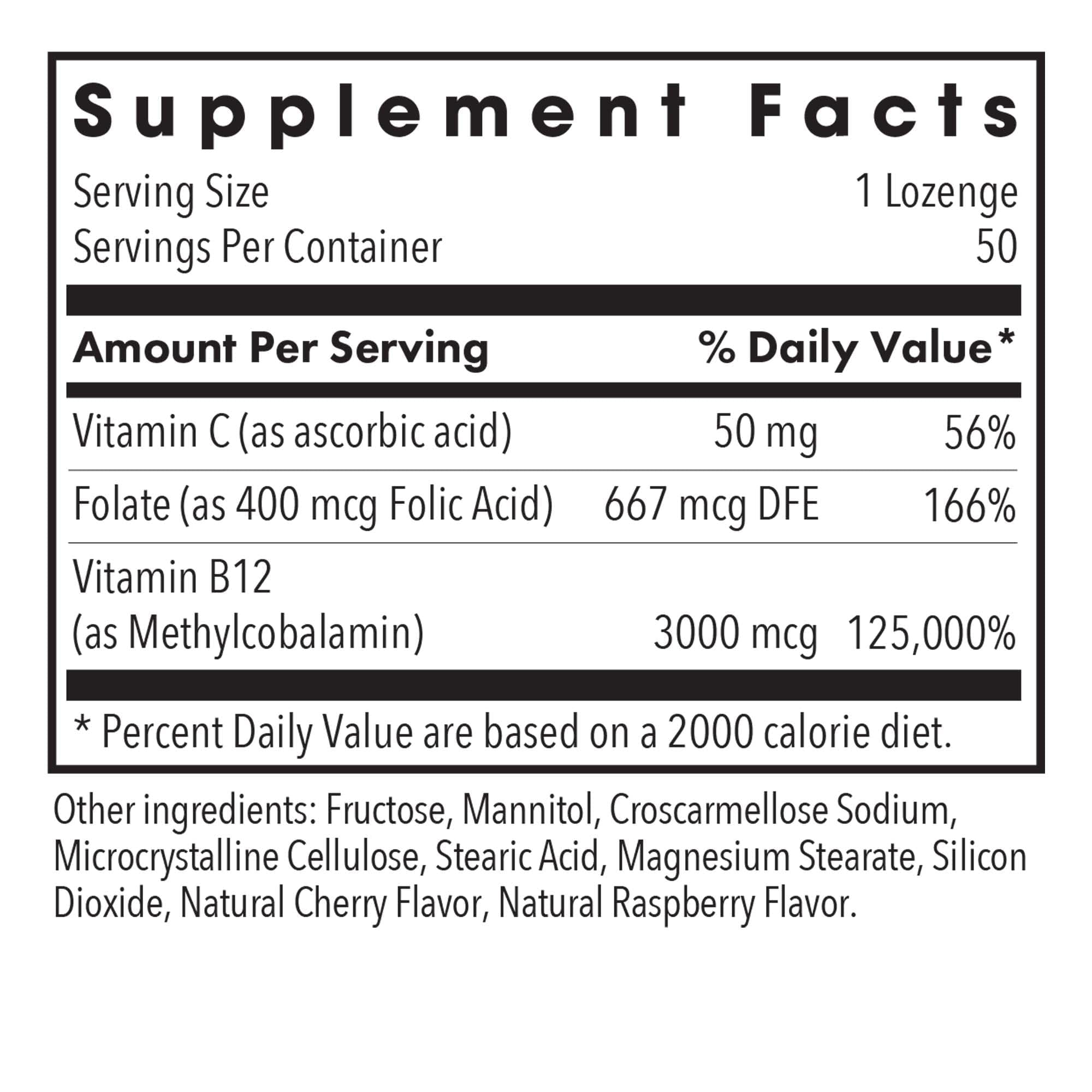 Pastilles sublinguales Allergy Research Group B12 utilisées quotidiennement pour une utilisation discrète