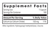 Allergy Research Group Calcium citrate – bouteille blanche, intégration facile à la routine.