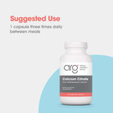 Allergy Research Group Calcium citrate – capsules blanches, format pratique pour routine journalière.