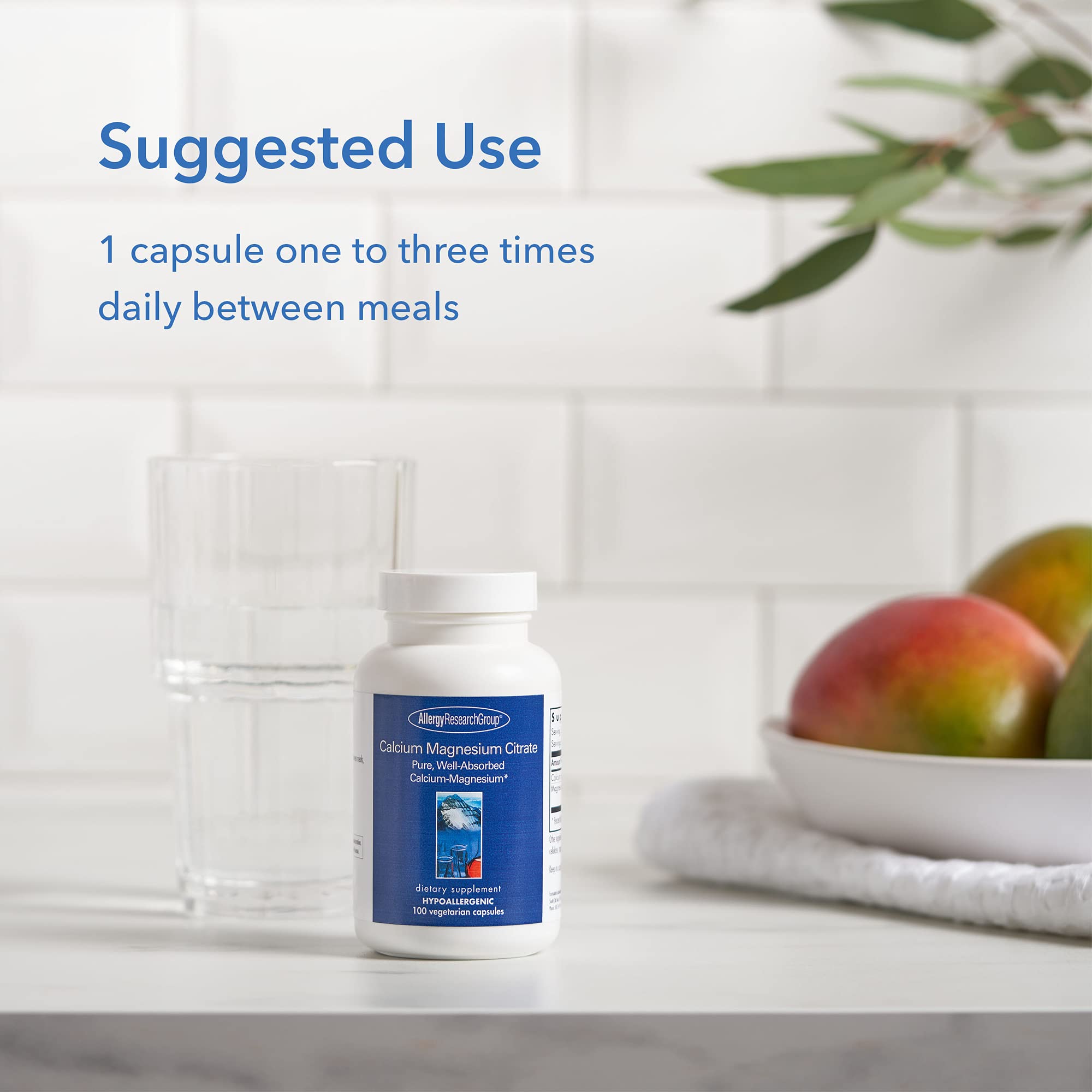 Allergy Research Group Calcium Magnesium Citrate — bien-être quotidien grâce à une formule hypoallergénique
