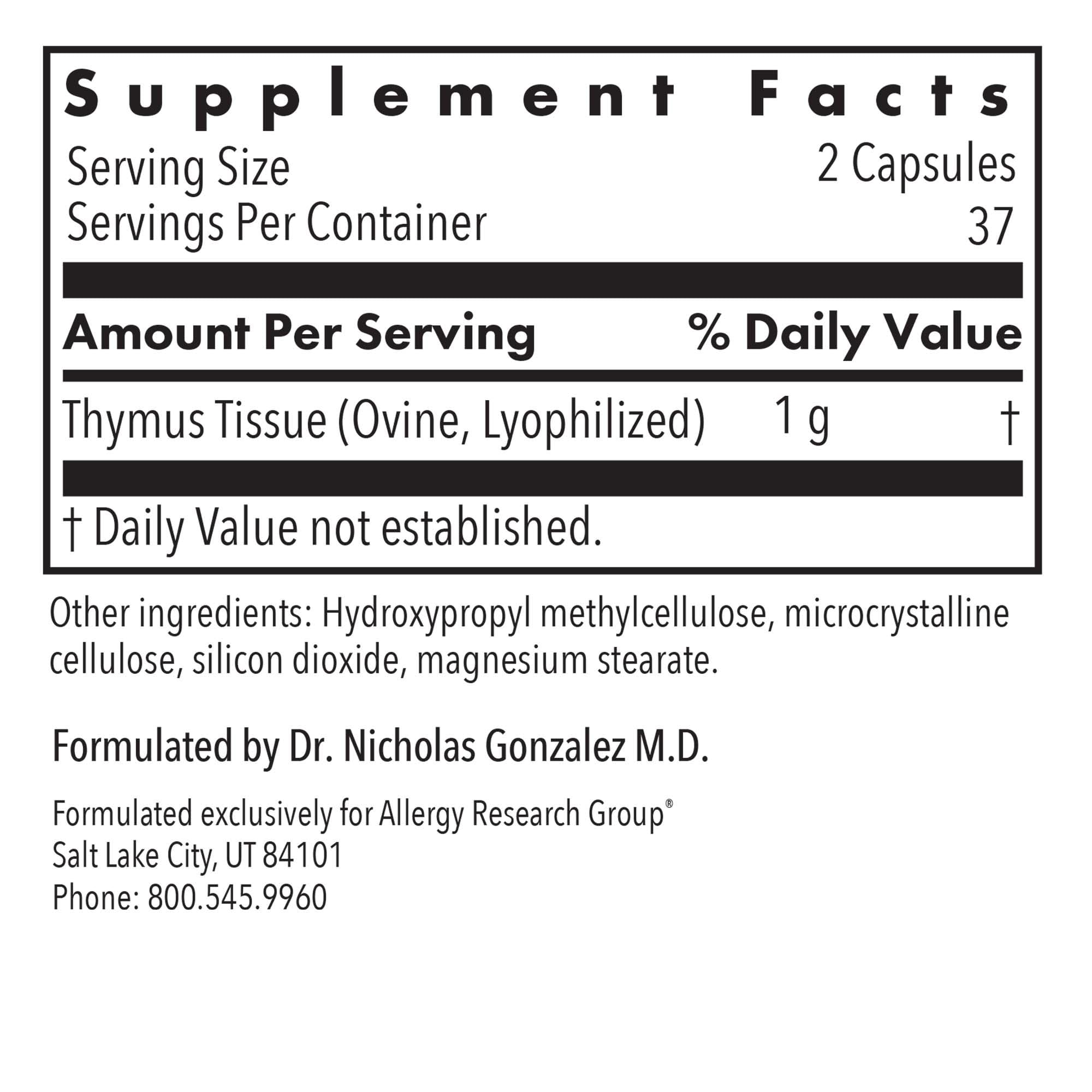 Capsules hypoallergéniques Allergy Research Group, faciles à intégrer dans la routine.