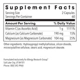 Gélules vitamine C bufferisée 1000 mg sur fond blanc